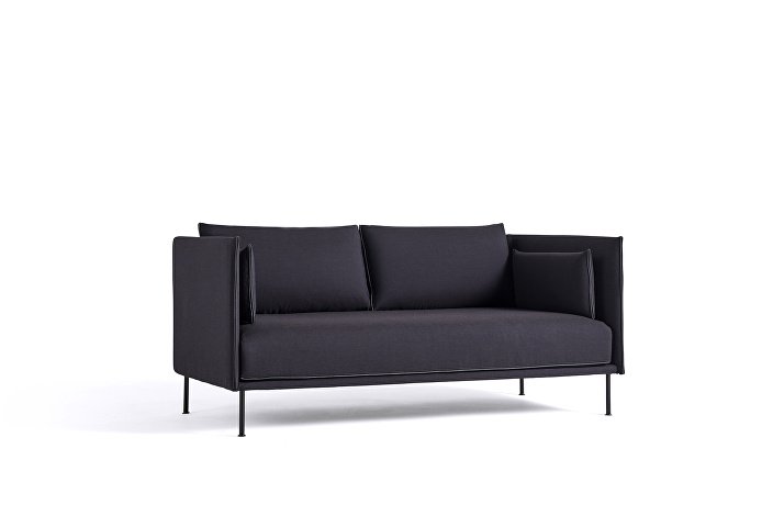 Silhouette Sofa Low uph Remix2 0373_black leather_wb