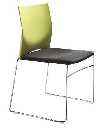 Xpresso meeting chair with upholstered seat