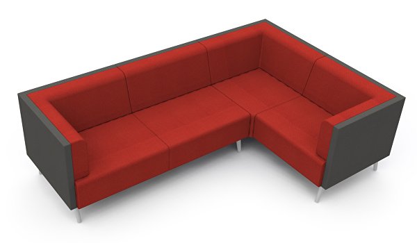 Tryst low back asymmetric L-Shape sofa