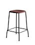 1990751409000_Soft Edge 30 Bar Stool low_H65_Base black_Seat oak fall red stained