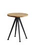 1958532509000_Pyramid Coffee Table 51_dia45xH54_Frame black_Top oiled oak