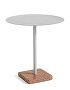 1952111009000_Terrazzo Table Round_dia70_Red base_Sky grey tabletop