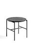 930203_Rebar Round Side Table with marble tabletop_dia45 x H40,5_soft black frame