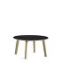 8093431409000_CPH Deux 250 table round_W75xH39_Beech untreated raw plywood edge base_Ink black laminate