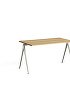 1955071009000_Pyramid Table 01_L140xW75_Frame beige_Top oak clear lacquered