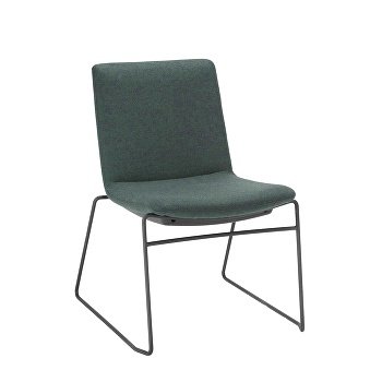 Swoosh low meeting chair with wire base