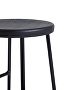 9303011009000_Cornet Bar Stool H65_Black steel_Solid oak black seat_Detail 01_WB
