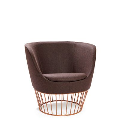 Dixi tub chair with cage base