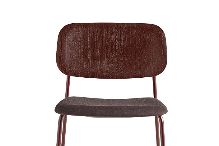 Soft Edge 10 Chair Upholstery_Base steel red_Back oak fall red_Seat Remix 373_Detail 02