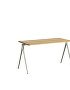 1955031009000_Pyramid Table 01_L140xW65_Frame beige_Top oak clear lacquered
