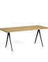 1955091009000_Pyramid Table 02_L190xW85_Frame black_Top oak clear lacquered