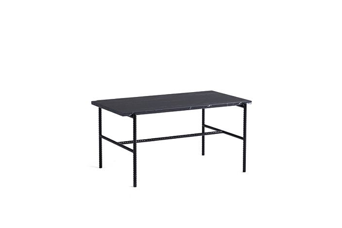 930207_Rebar Rectangular Coffee Table with marble tabletop_L80xW49xH40,5_soft black frame