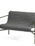 Palissade Dining Bench Olive Quilted Cushion anthracite