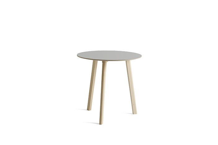 8092411109000_CPH Deux 220 table round_W75x H73_Beech untreated raw plywood edge_Dusty grey laminate