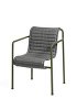 Palissade Dining Arm Chair olive_Quilted Cushion Anthracite
