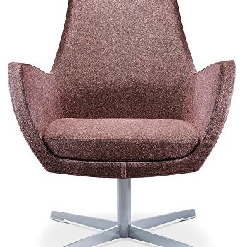 Mae low armchair with 4 star base - SME2D