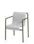 Palissade Dining Arm Chair olive_Quilted Cushion Sky Grey