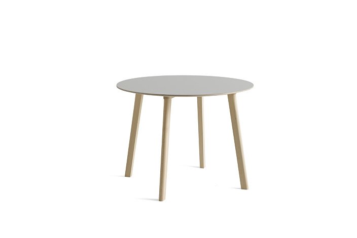 8092431109000_CPH Deux 220 table round_W98xH73_Beech untreated raw plywood edge base_Dusty grey laminate