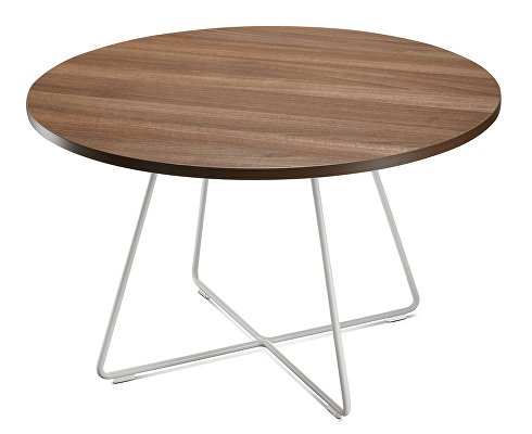 Swoosh round coffee table with wire base - TSWC/RND0750XXX/SIWI