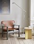 Bernard brandy leather cover beige grey base_Fifty-Fifty Floor Lamp ash grey_Slit Table High light yellow