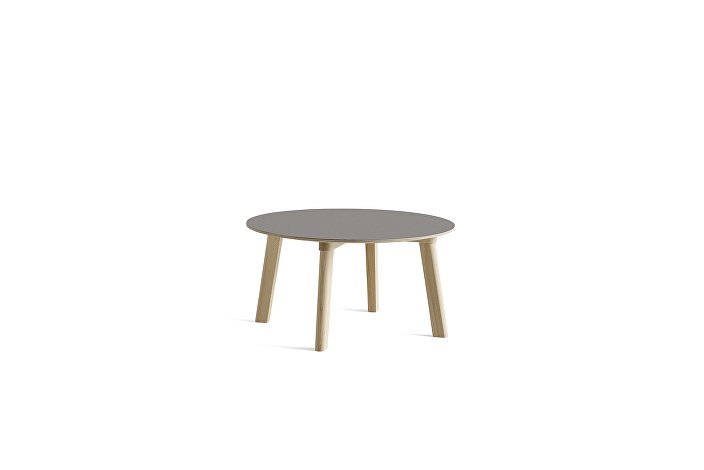 8093431009000_CPH Deux 250 table round_W75xH39_Beech untreated raw plywood edge base_Beige grey laminate