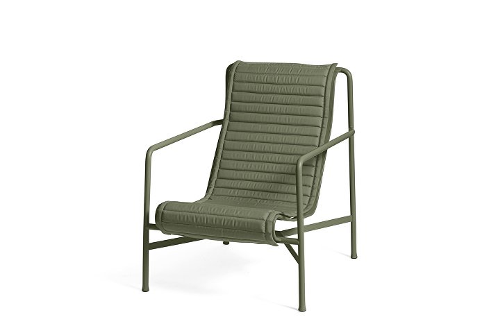 Palissade Lounge Chair High Olive_Quilted Cushion Olive
