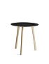 8092411409000_CPH Deux 220 table round_W75xH73_Beech untreated raw plywood edge base_Ink black laminate