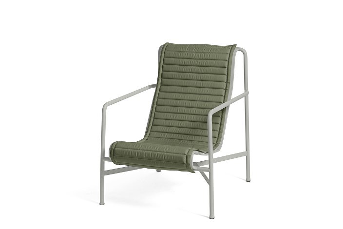 Palissade Lounge Chair High Sky Grey_Quilted Cushion Olive