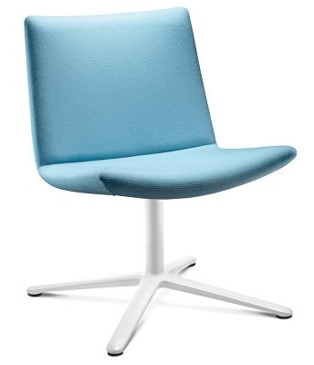 Swoosh low reception chair with 4 star base