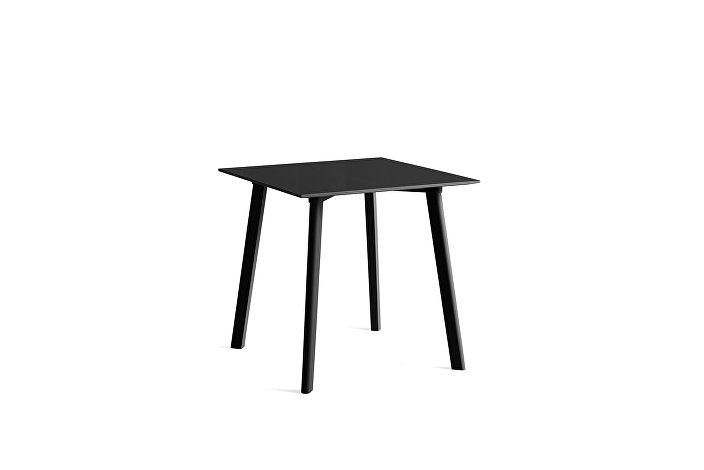 8090611009000_CPH Deux 210 Table_Black_L75 x W75 x H73_Ink black plywood edge base_Ink black laminate
