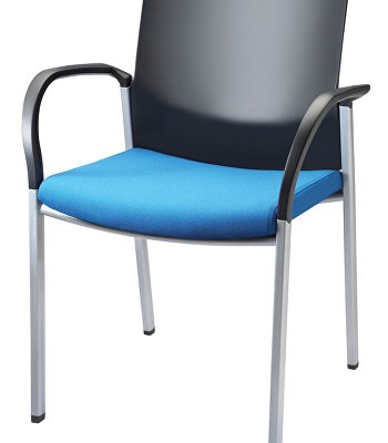 Is meeting chair with arms and leg base
