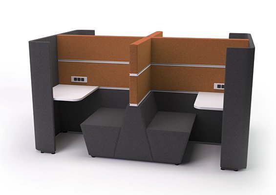 cubbi quad booth with bench