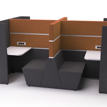 cubbi quad booth with bench