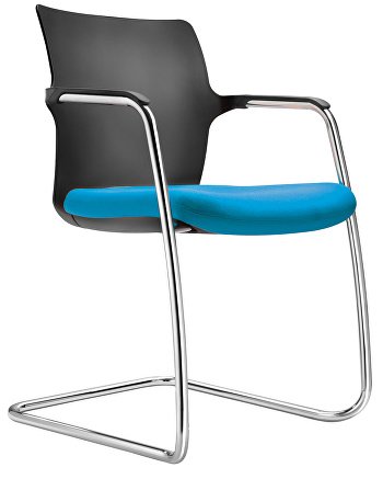 One meeting chair with sled base