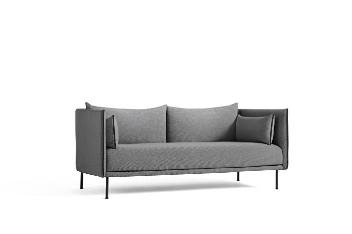 Silhouette Sofa Low uph Coda 182_black leather piping_black steel base_WB