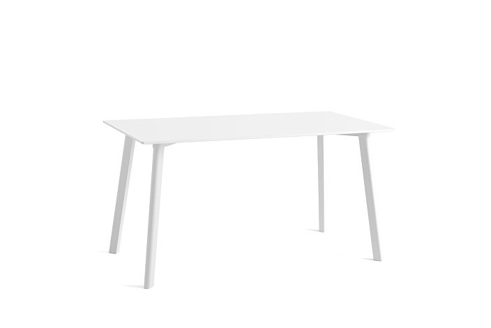 8090531009000_CPH Deux 210 Table_L140xW75xH73_Pearl white plywood edge base_Pearl white laminate