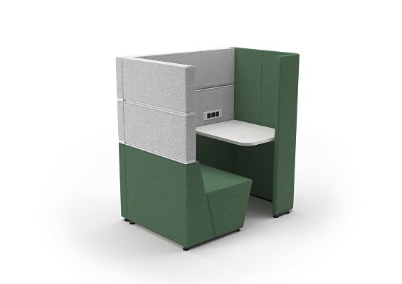 cubbi single booth with bench