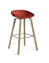 926795_AAS32 H75_Soaped oak base_Stainless steel footrest_Warm red