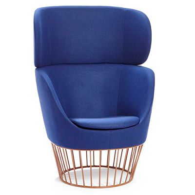 Dixi club chair with cage base