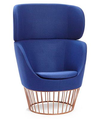 Dixi club chair with cage base