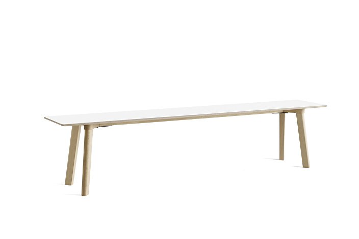 8091331309000_CPH Deux 215 Bench_L200xW35xH45_Beech untreated raw plywood edge_Pearl white laminate