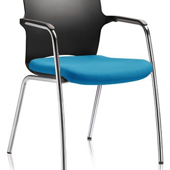 One meeting chair with leg base
