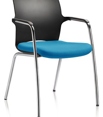 One meeting chair with leg base